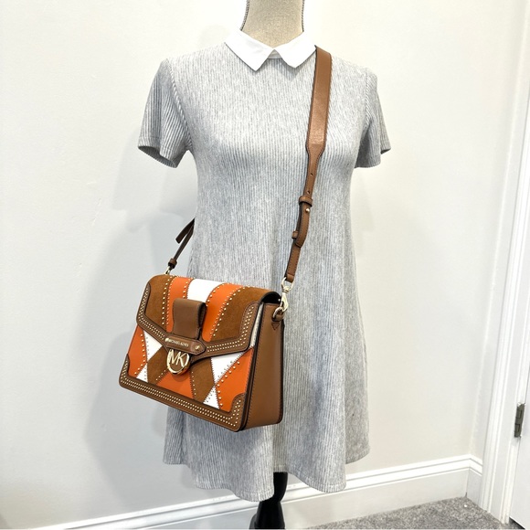 Michael Kors Jessie Large Flap Shoulder Crossbody Bag - Picture 5 of 15